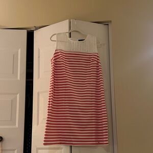 Tommy Hilfiger Red and White Striped Midi Dress